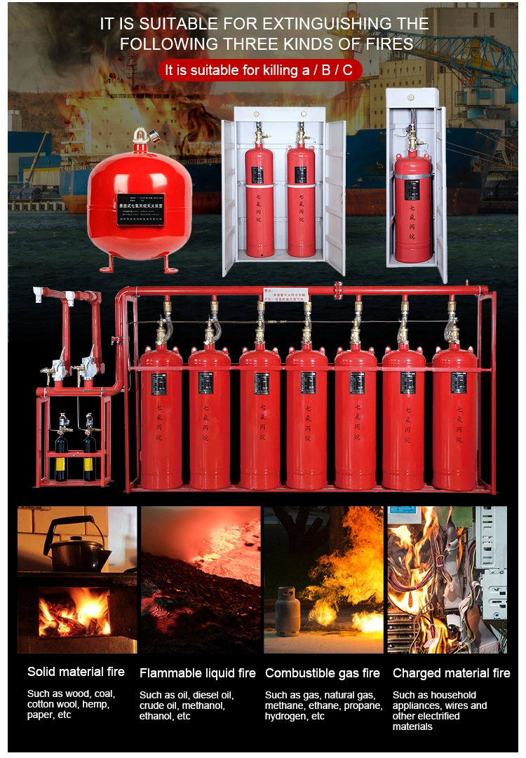 Halon 1301 Replacement Eco-Friendly Fire Suppression System FM 200